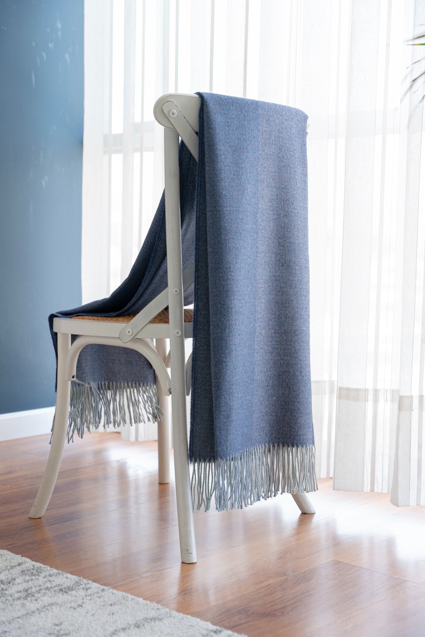 Asymmetrical Striped Baby Alpaca Blanket