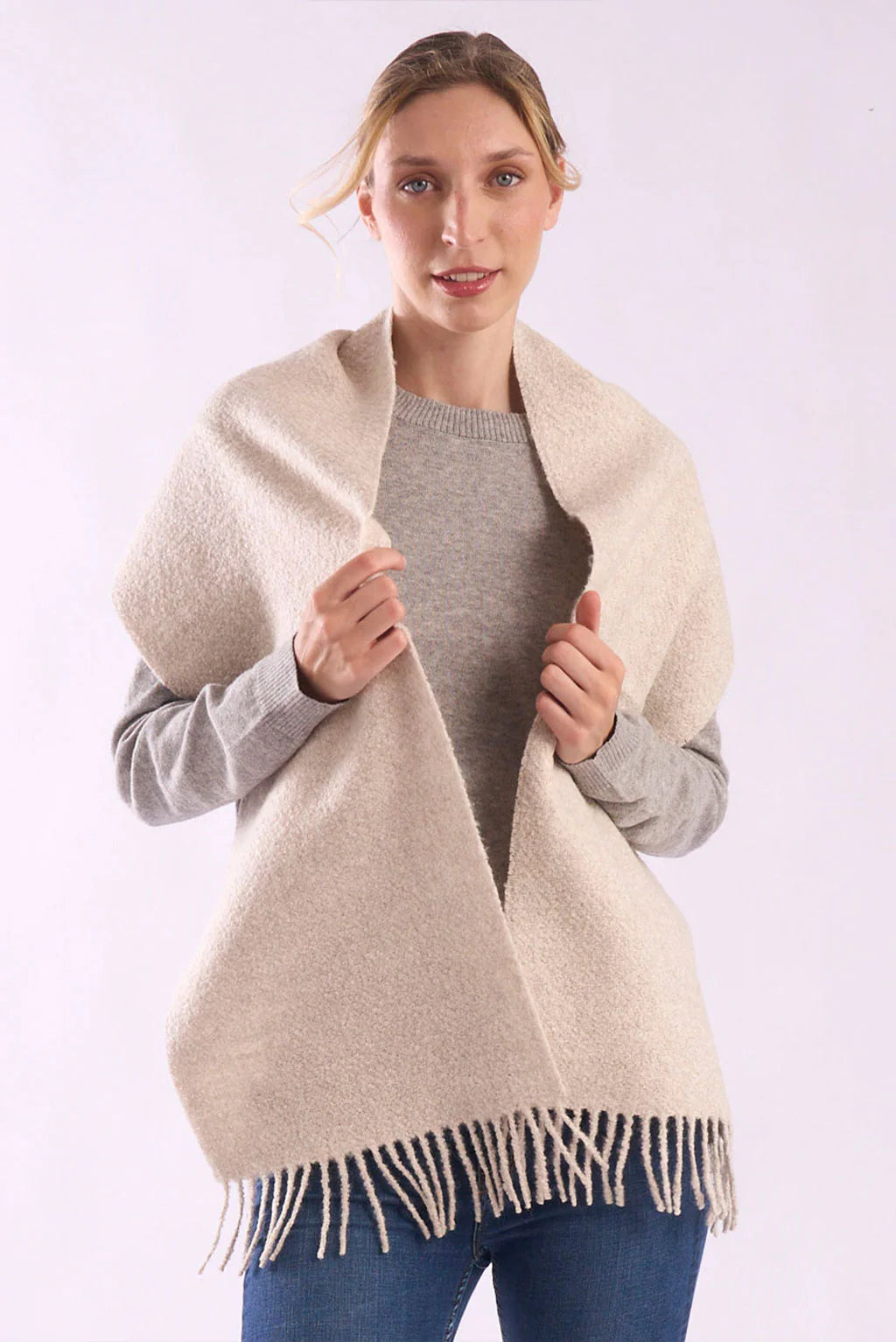 Eco Boucle Baby Alpaca & Silk Scarf