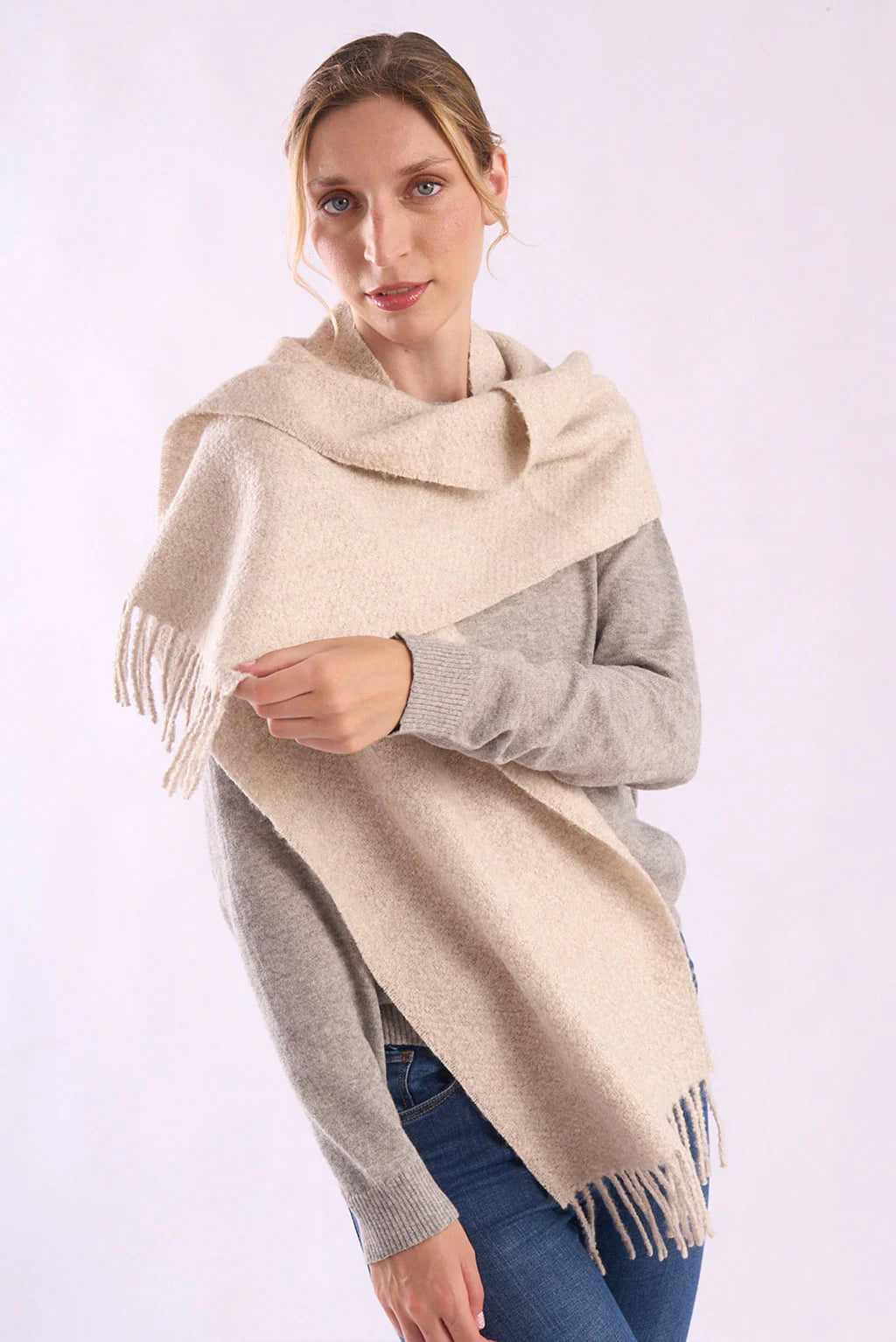 Eco Boucle Baby Alpaca & Silk Scarf