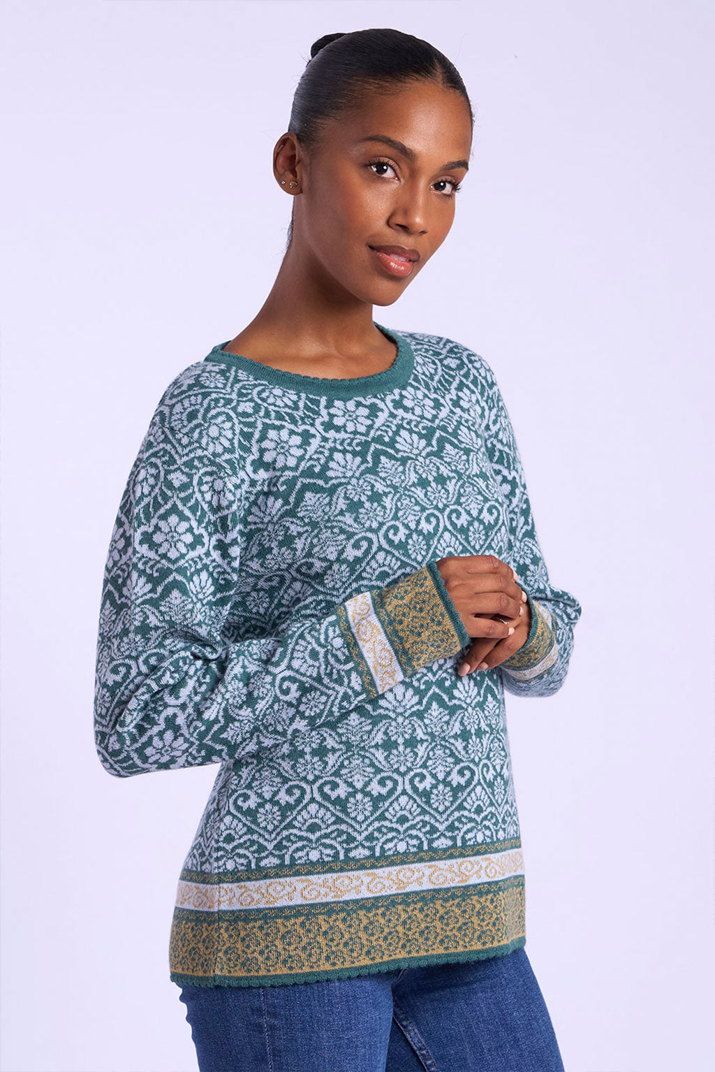 Flowers Alpaca Sweater