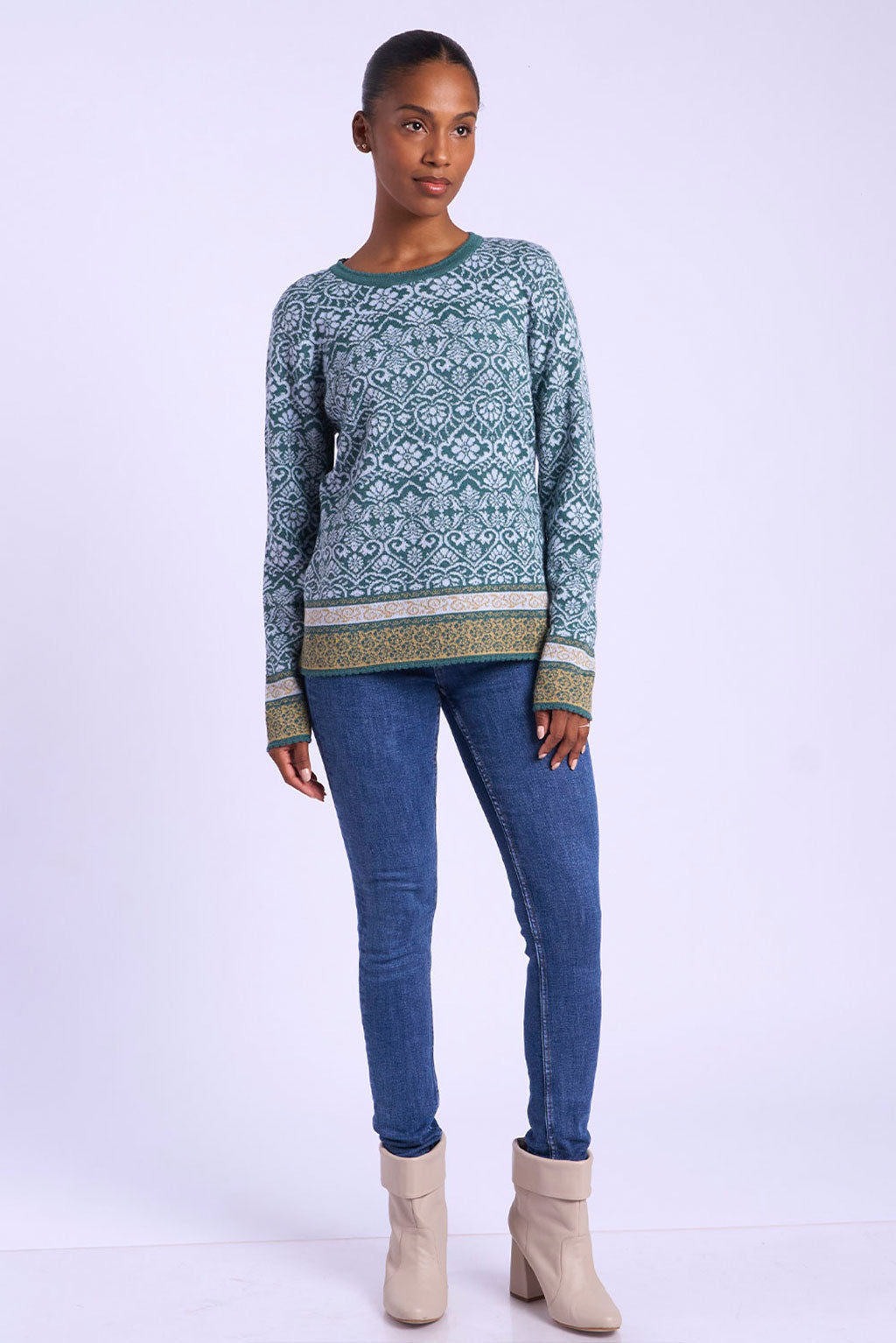Flowers Alpaca Sweater