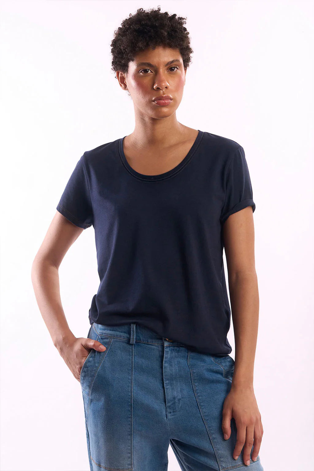 Women's Round-Neck Pima Cotton T-Shirt