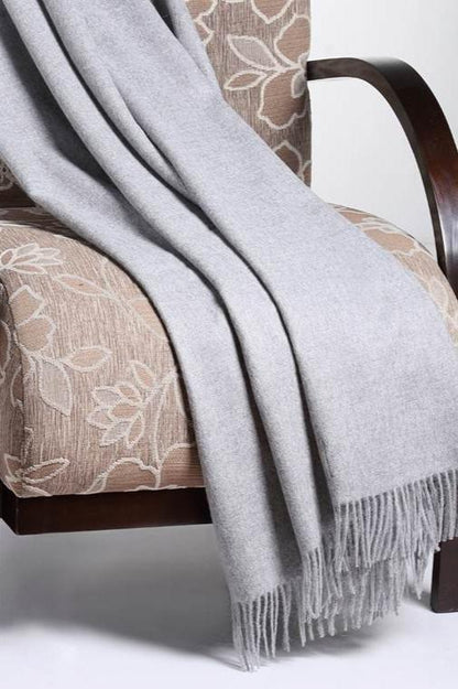 Solid Color 100% Baby Alpaca Blanket Throw