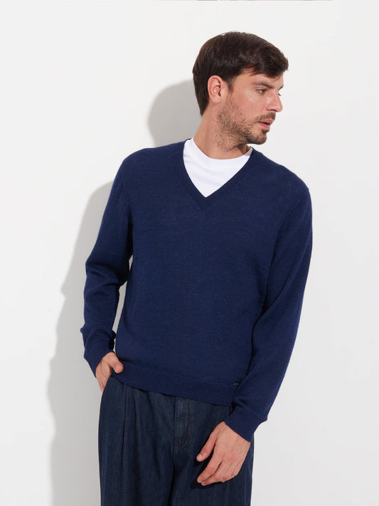 Alan V-Neck Baby Alpaca Sweater