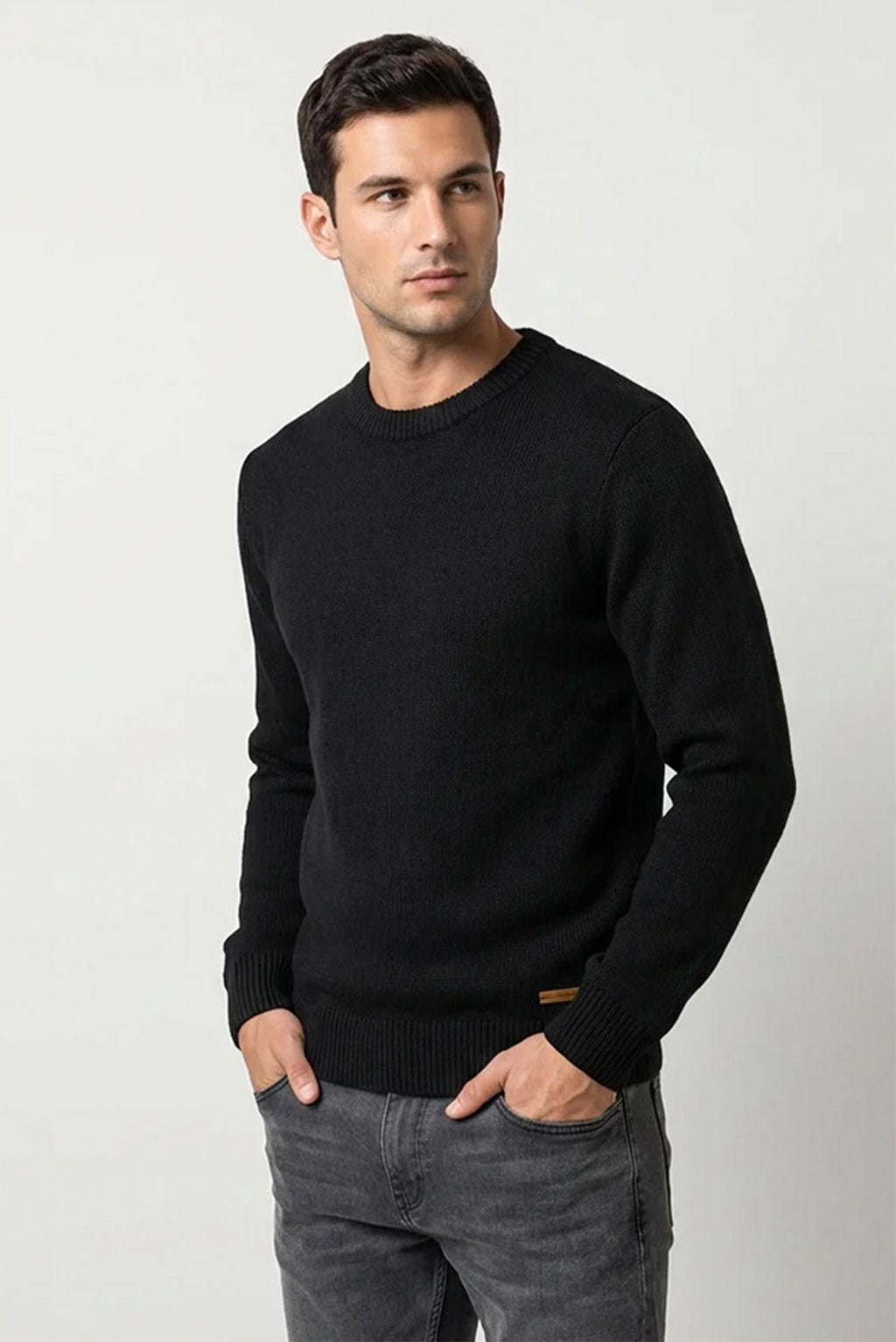 Crew-neck Organic Cotton Sweater