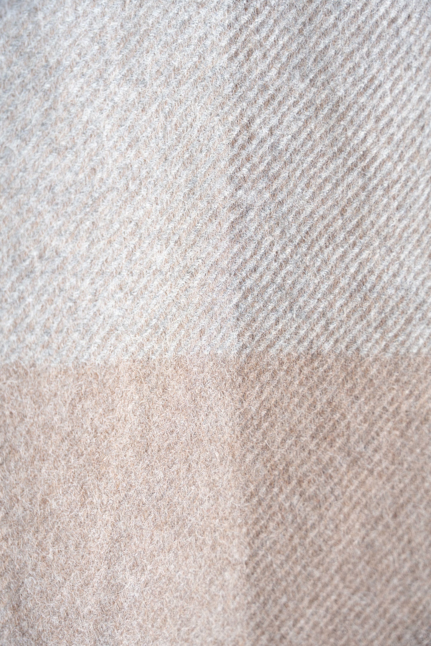 Check Pattern Natural Color 100% Alpaca Throw