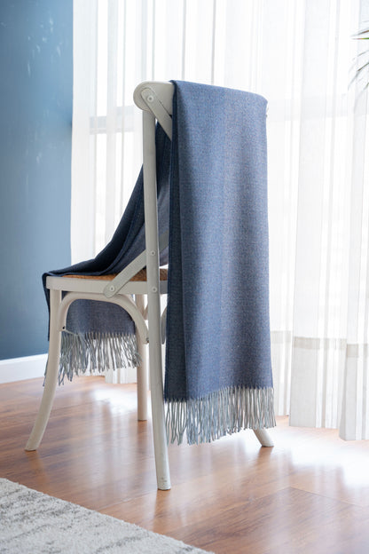 Asymmetrical Striped Baby Alpaca Blanket