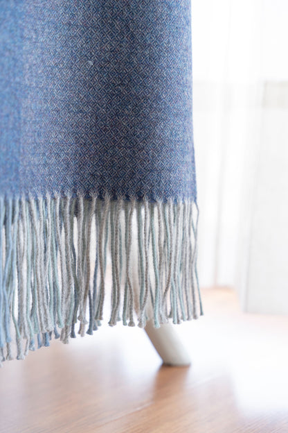 Asymmetrical Striped Baby Alpaca Blanket