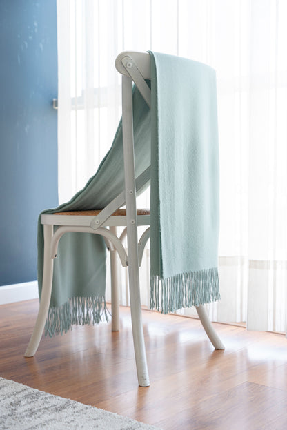Green Solid Color Alpaca Blanket