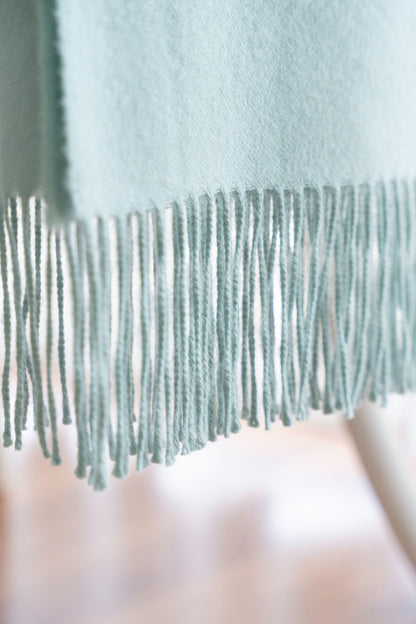 Green Solid Color Alpaca Blanket