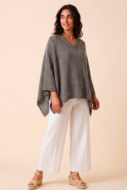 Textured Organic Cotton Poncho