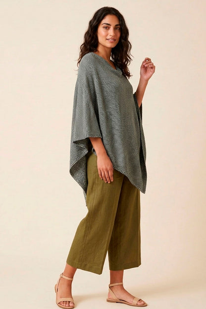 Textured Organic Cotton Poncho
