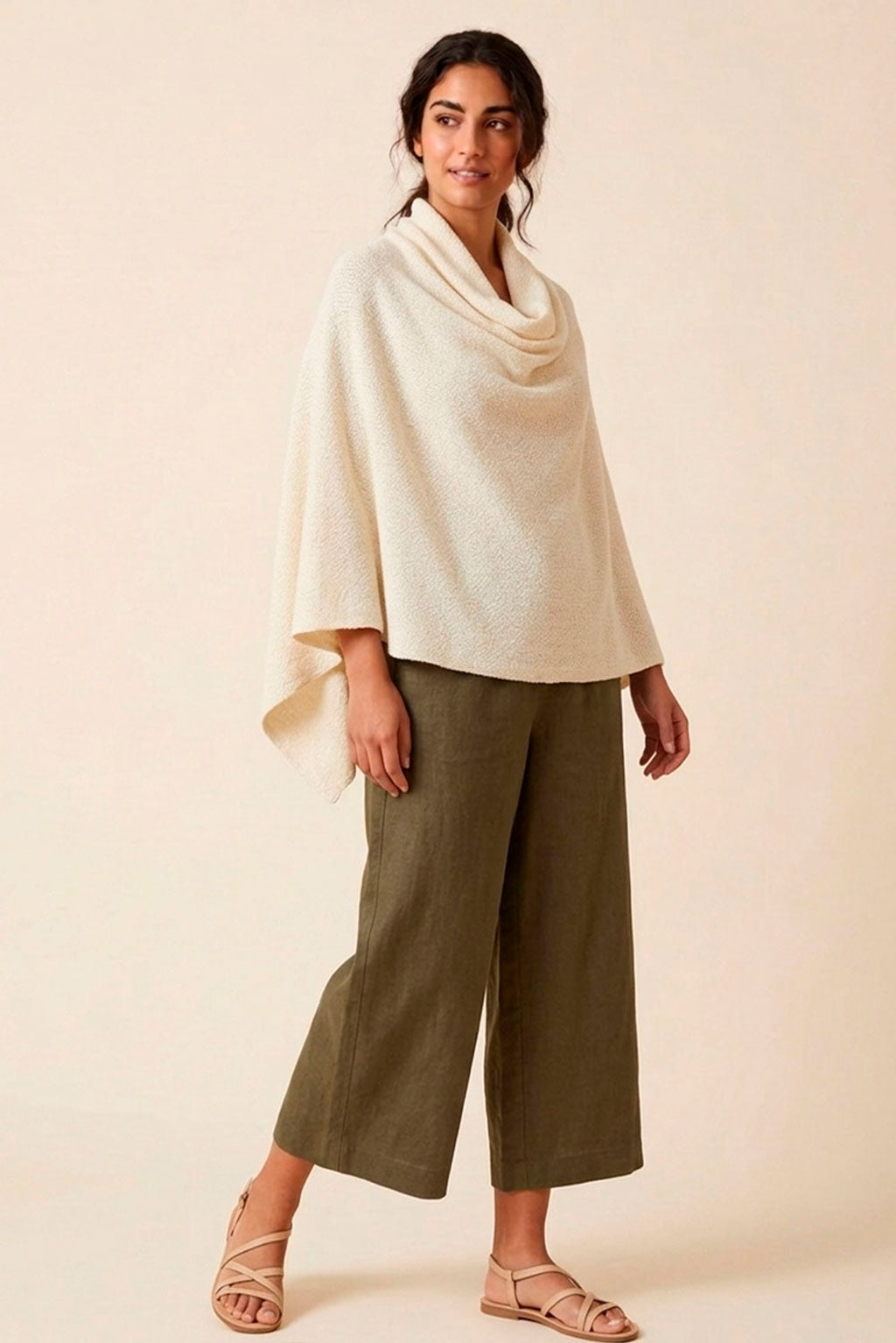 Textured Organic Cotton Poncho