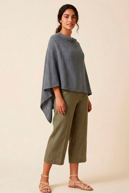 Textured Organic Cotton Poncho