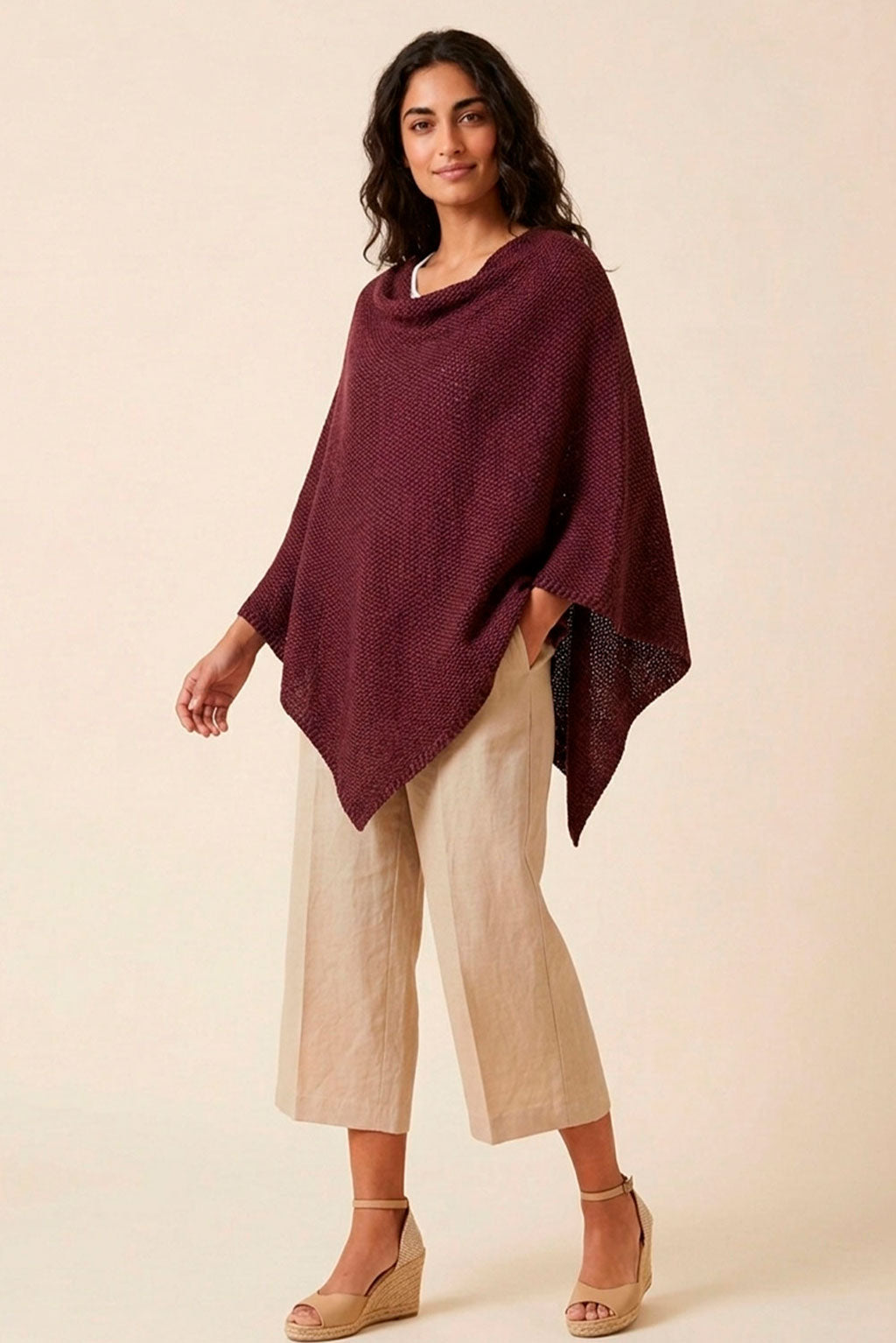 Textured Organic Cotton Poncho
