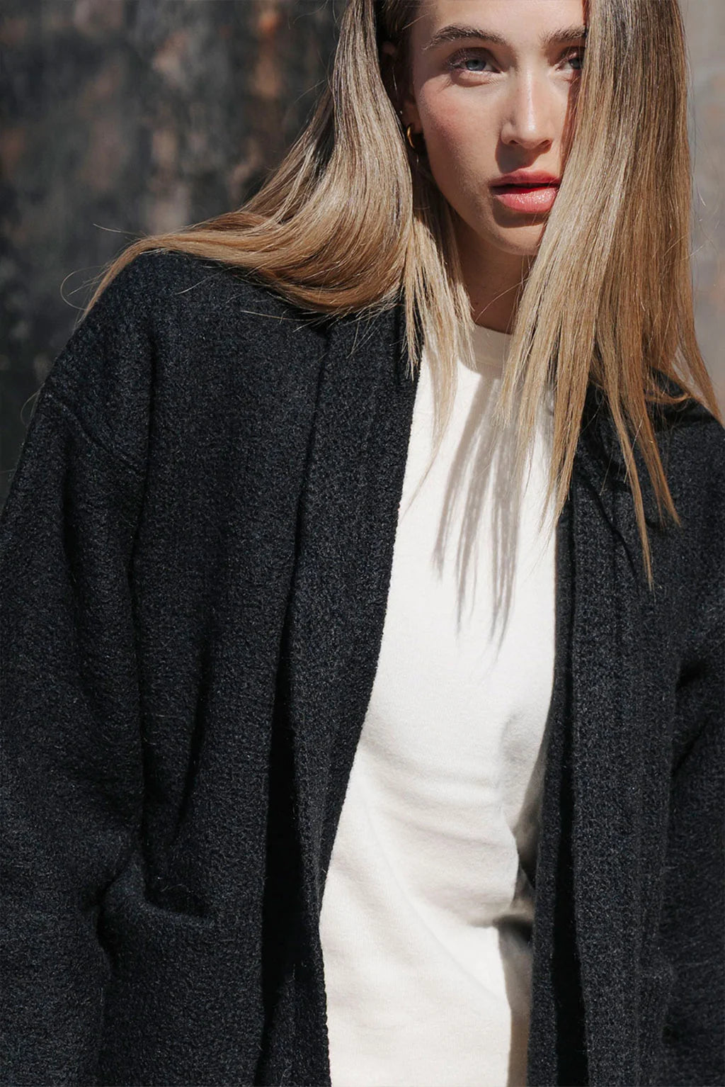 Belen Long Alpaca Cardigan / Knit Coat