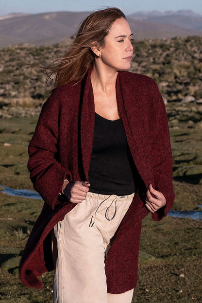 Belen Long Alpaca Cardigan / Knit Coat