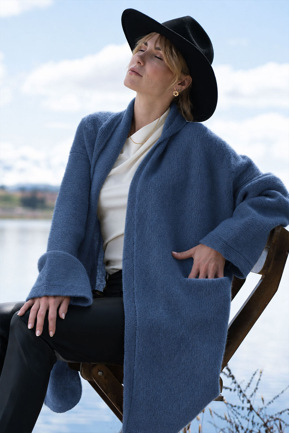 Belen Long Alpaca Cardigan / Knit Coat