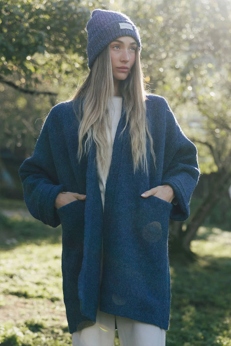 Belen Long Alpaca Cardigan / Knit Coat
