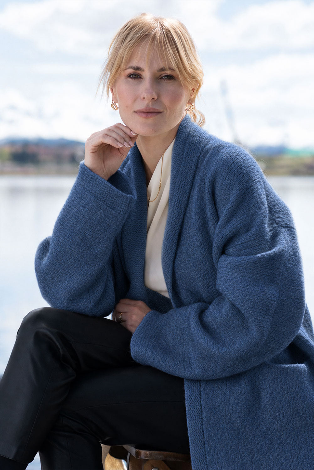 Belen Long Alpaca Cardigan / Knit Coat