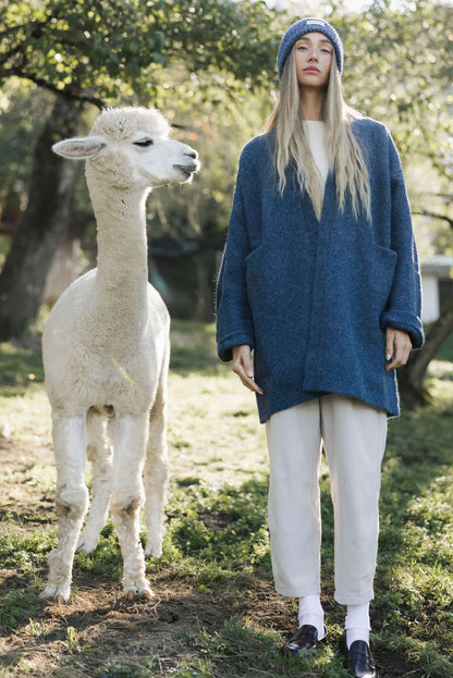 Belen Long Alpaca Cardigan / Knit Coat