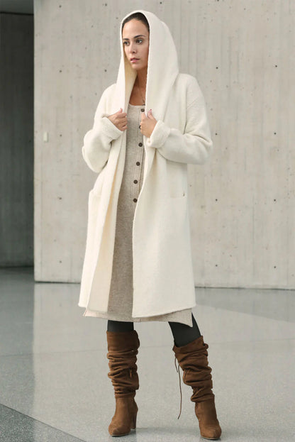 Belen Long Hooded Cardigan / Knit Coat