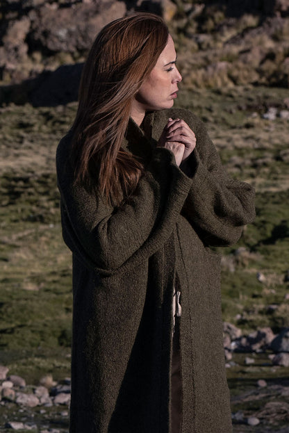 Belen Long Alpaca Cardigan / Knit Coat