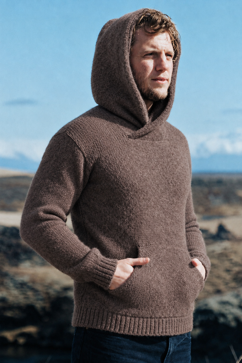 Brian Alpaca Hoodie Pullover