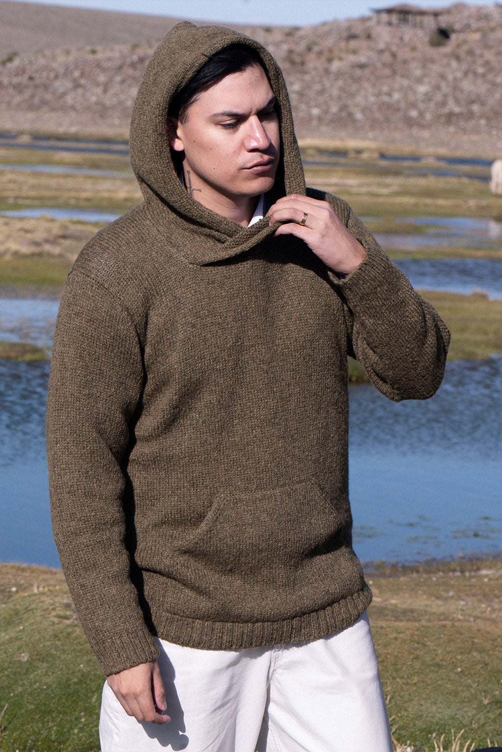 Brian Alpaca Hoodie Pullover