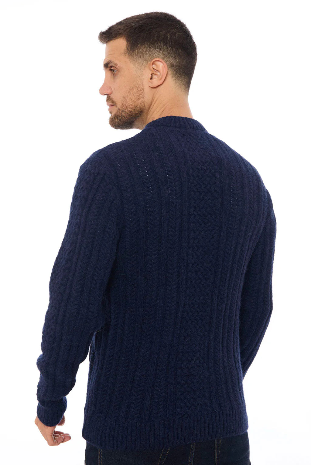 Men's Cable Baby Alpaca Sweater