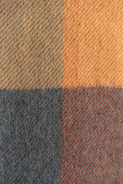 Check Pattern Natural Color 100% Alpaca Throw