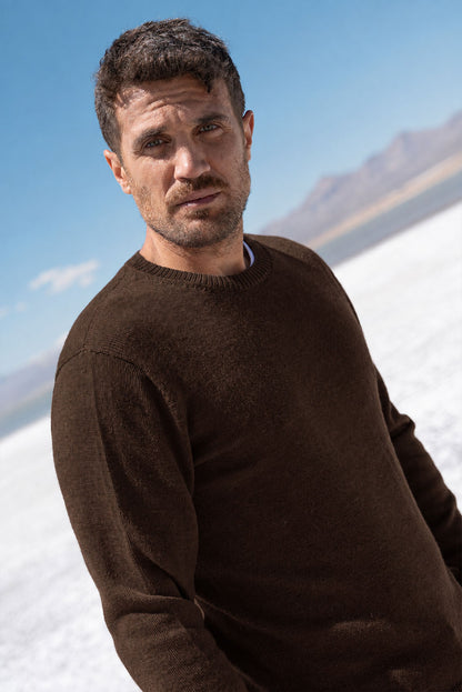 Men's Royal Alpaca Crew-Neck Sweater
