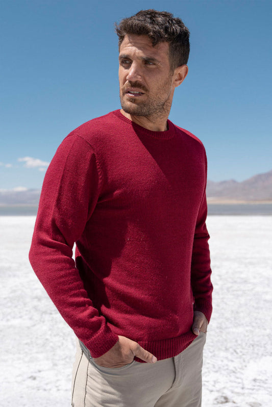 Men's Royal Alpaca Crew-Neck Sweater