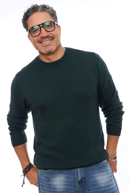 Men's Royal Alpaca Crew-Neck Sweater