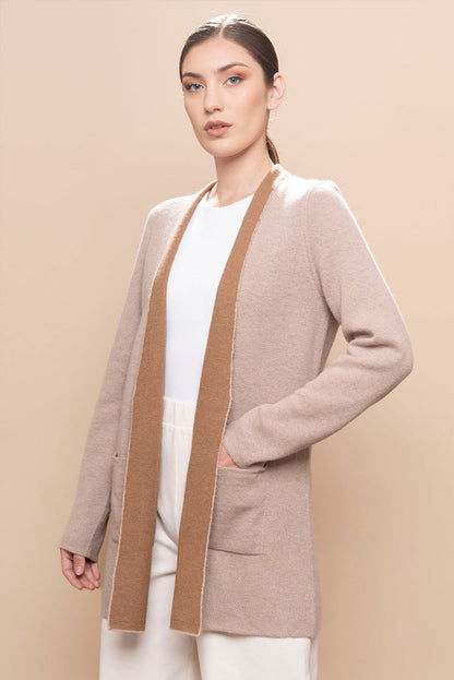 Double Faced Swing Baby Alpaca Cardigan