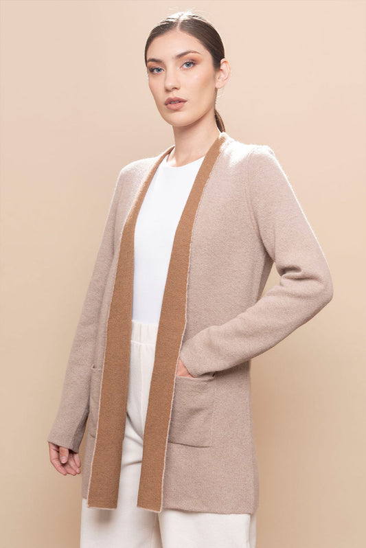 Double Faced Swing Baby Alpaca Cardigan