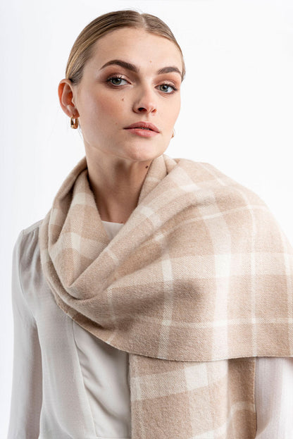 Eco Plaid Baby Alpaca Scarf