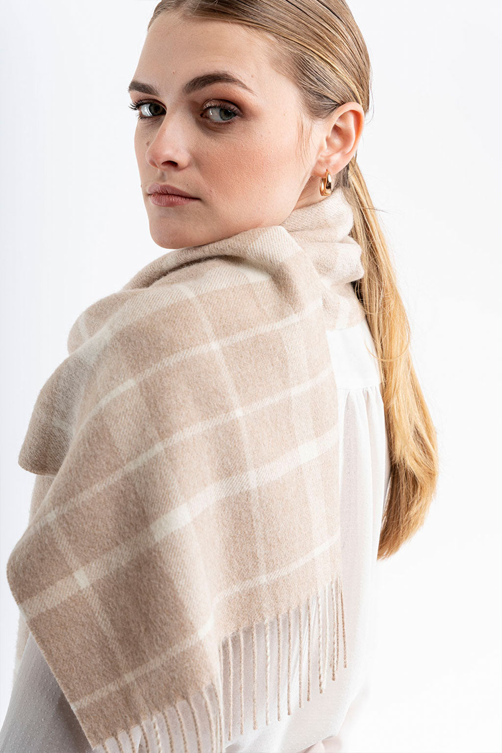 Eco Plaid Baby Alpaca Scarf