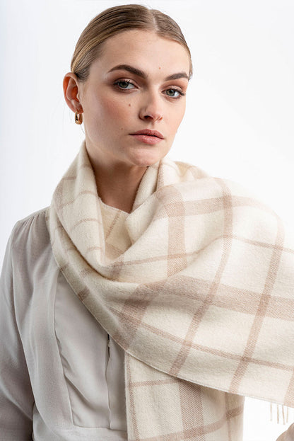 Eco Plaid Baby Alpaca Scarf