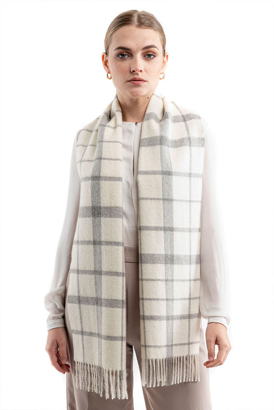 Eco Plaid Baby Alpaca Scarf