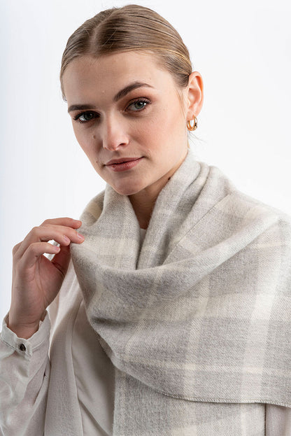 Eco Plaid Baby Alpaca Scarf