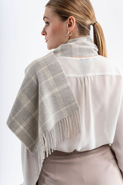 Eco Plaid Baby Alpaca Scarf