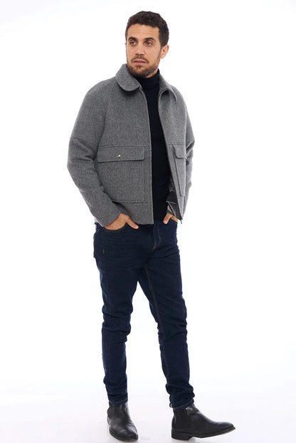 Men's Casual Baby Alpaca Jacket