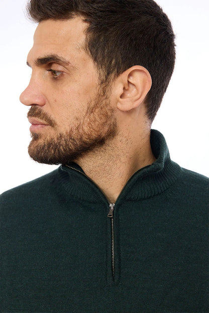 Men's Royal Alpaca Half-Zip Sweater