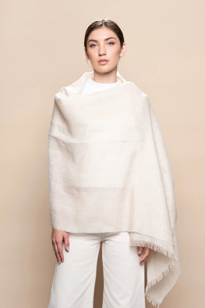 Classic Linen & Baby Alpaca Shawl