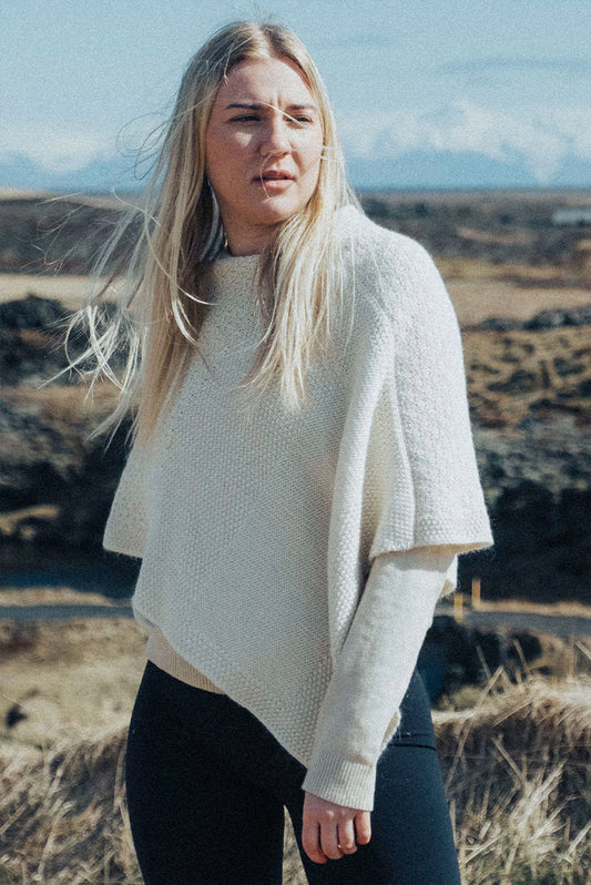 Textured Baby Alpaca Poncho