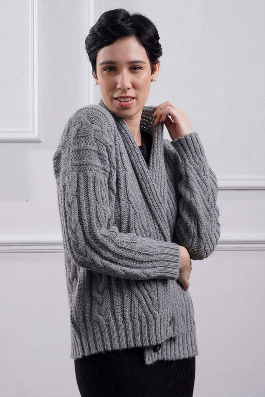 Kara Short Cable Knit Cardigan
