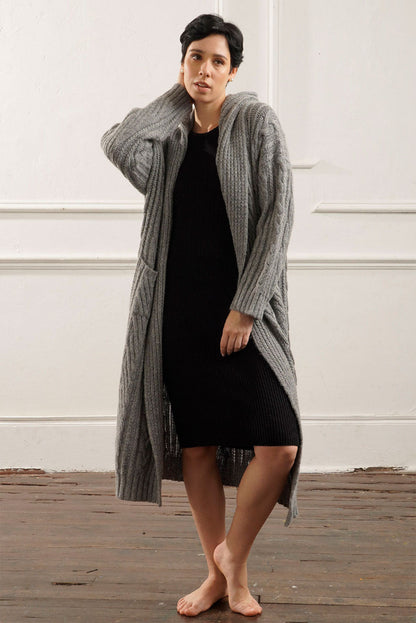 Kendall Long Cable Knit Cardigan
