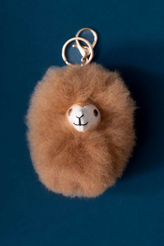 Fluffy Alpaca Fur Keychain