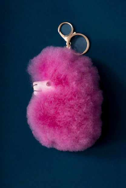 Fluffy Alpaca Fur Keychain